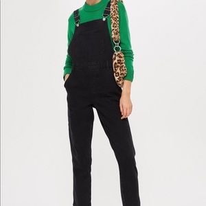 Topshop Black Moto Overalls